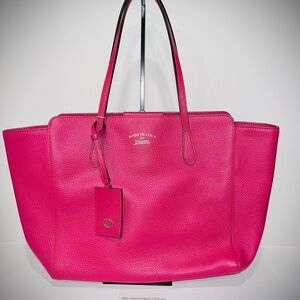 Gucci Pink Pebbled Leather Tote Bag 💗✨